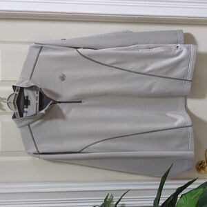 Under Armour Loose Grey Fleece Lined 3/4 Zip Pullover Erin Hills Golf Size 2XL
